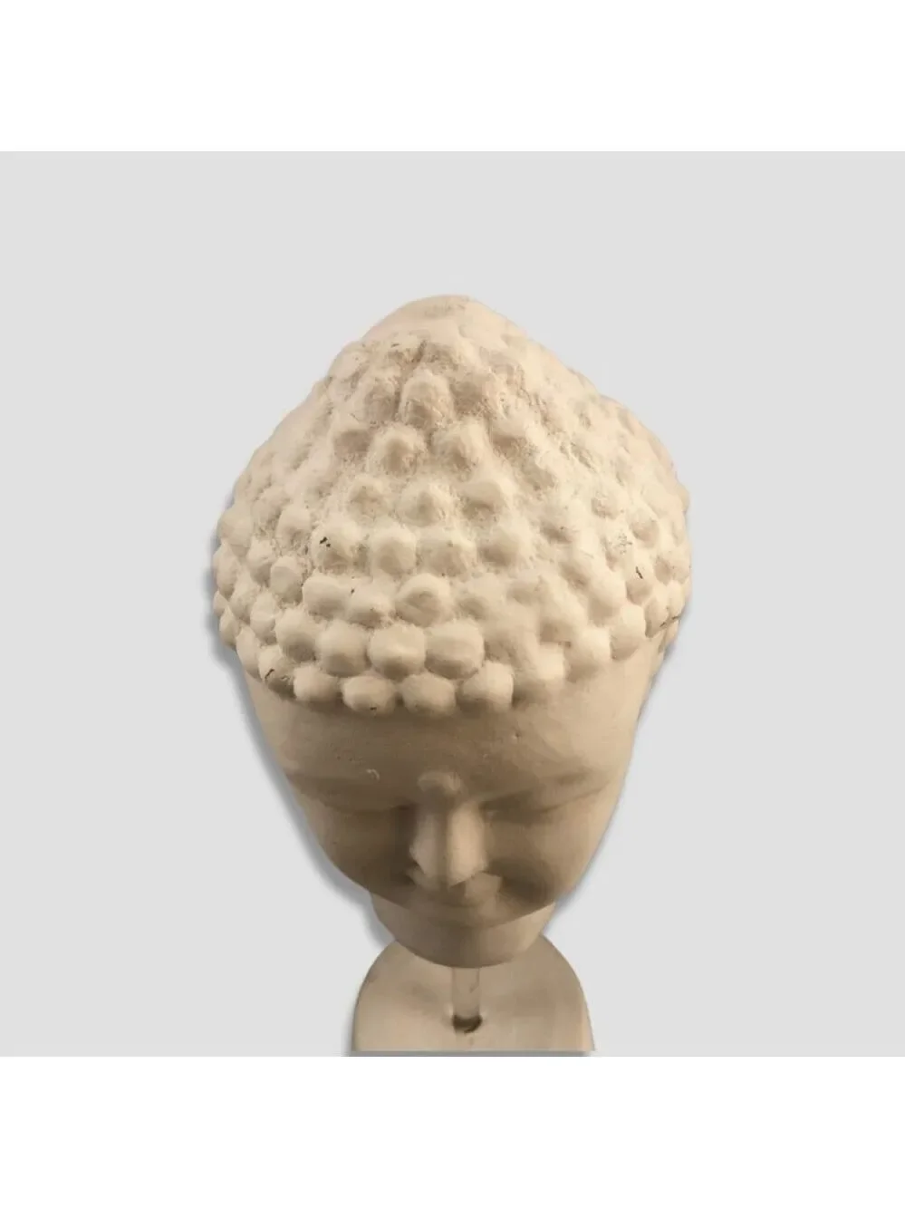 Buddha Head Statue White Ceramic Home Decor